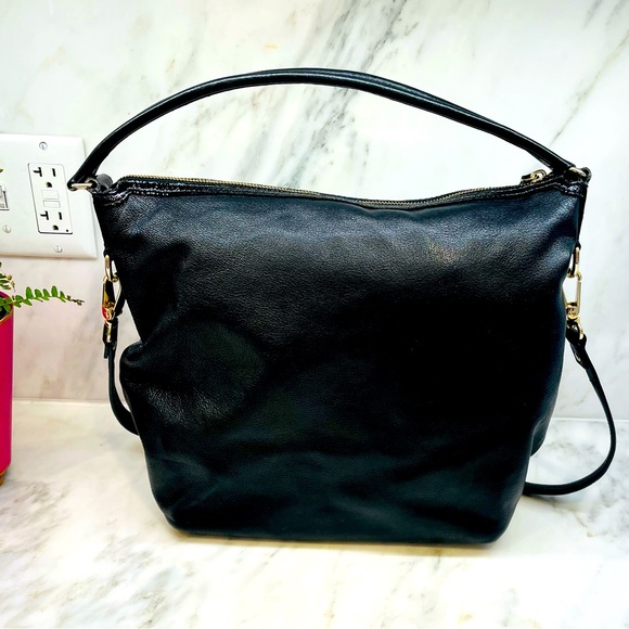 KATE SPADE BLACK LEATHER CONVERTIBLE PURSE •PERFECT CONDITION• - Picture 2 of 6